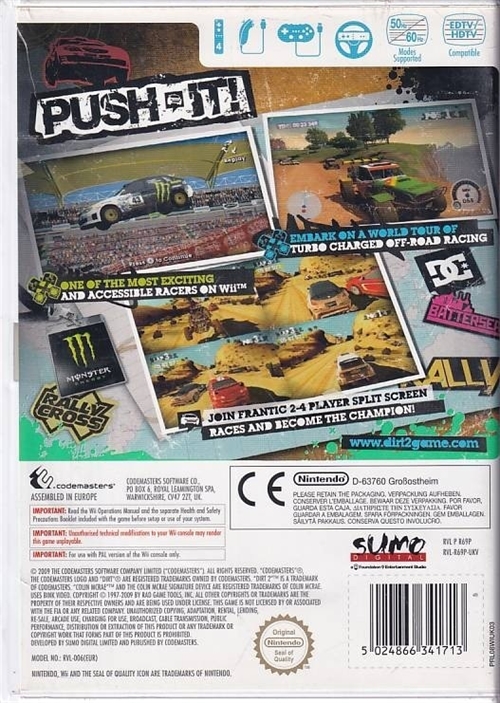 Colin McRae Dirt 2 - Nintendo Wii (B Grade) (Genbrug)